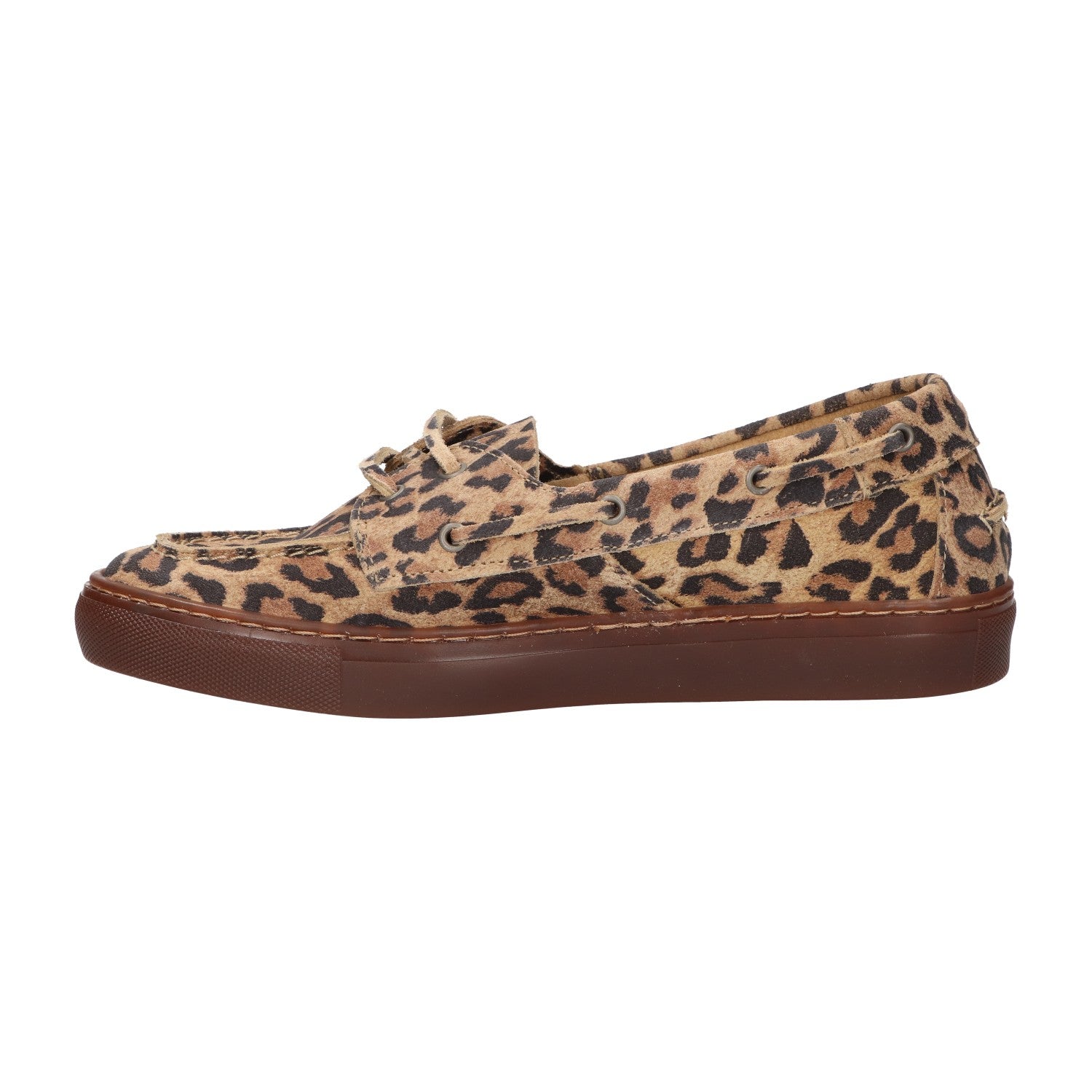 Mocassin leopard suede