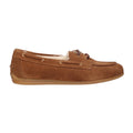 Mocassin met bont camel suede