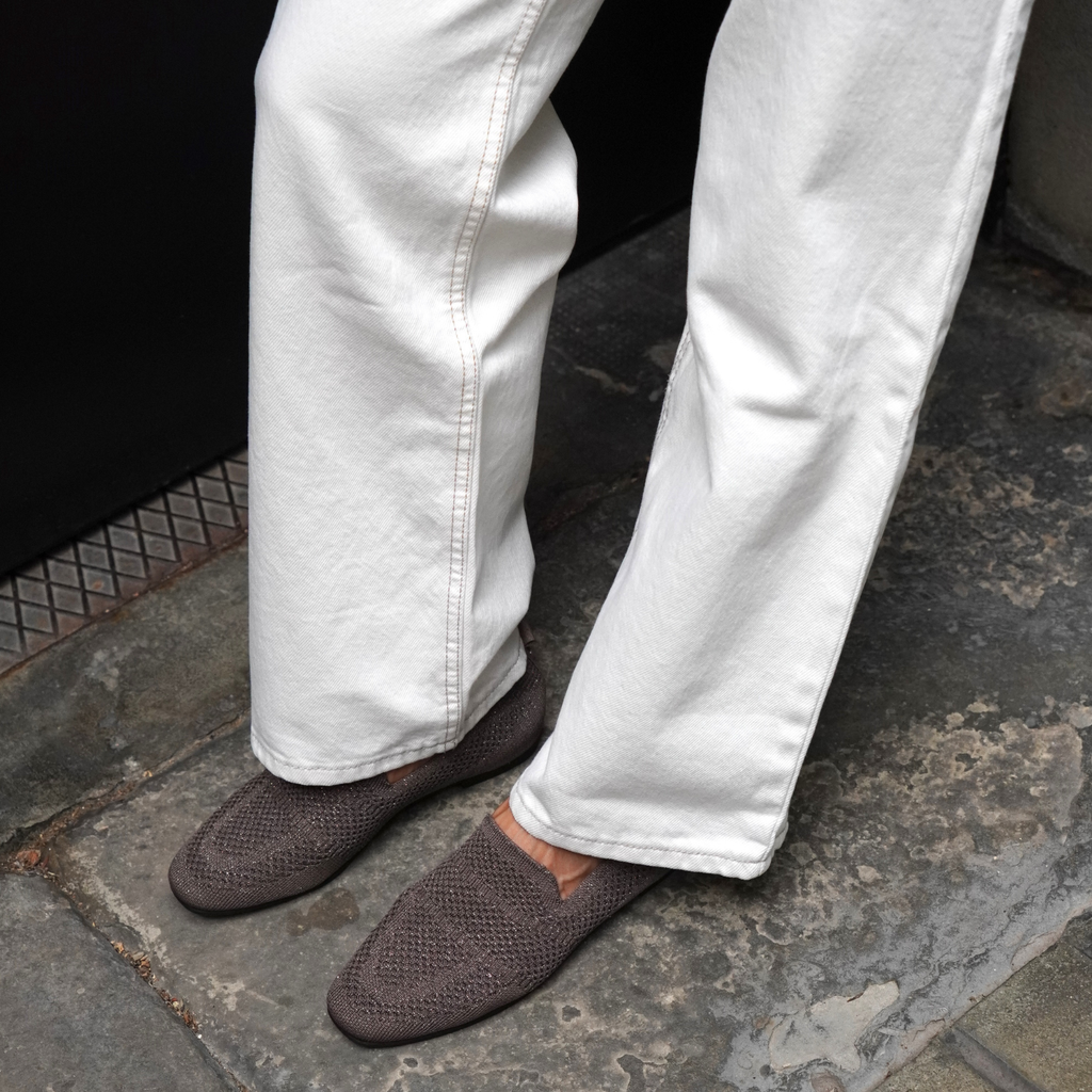 Loafer bruin knitted